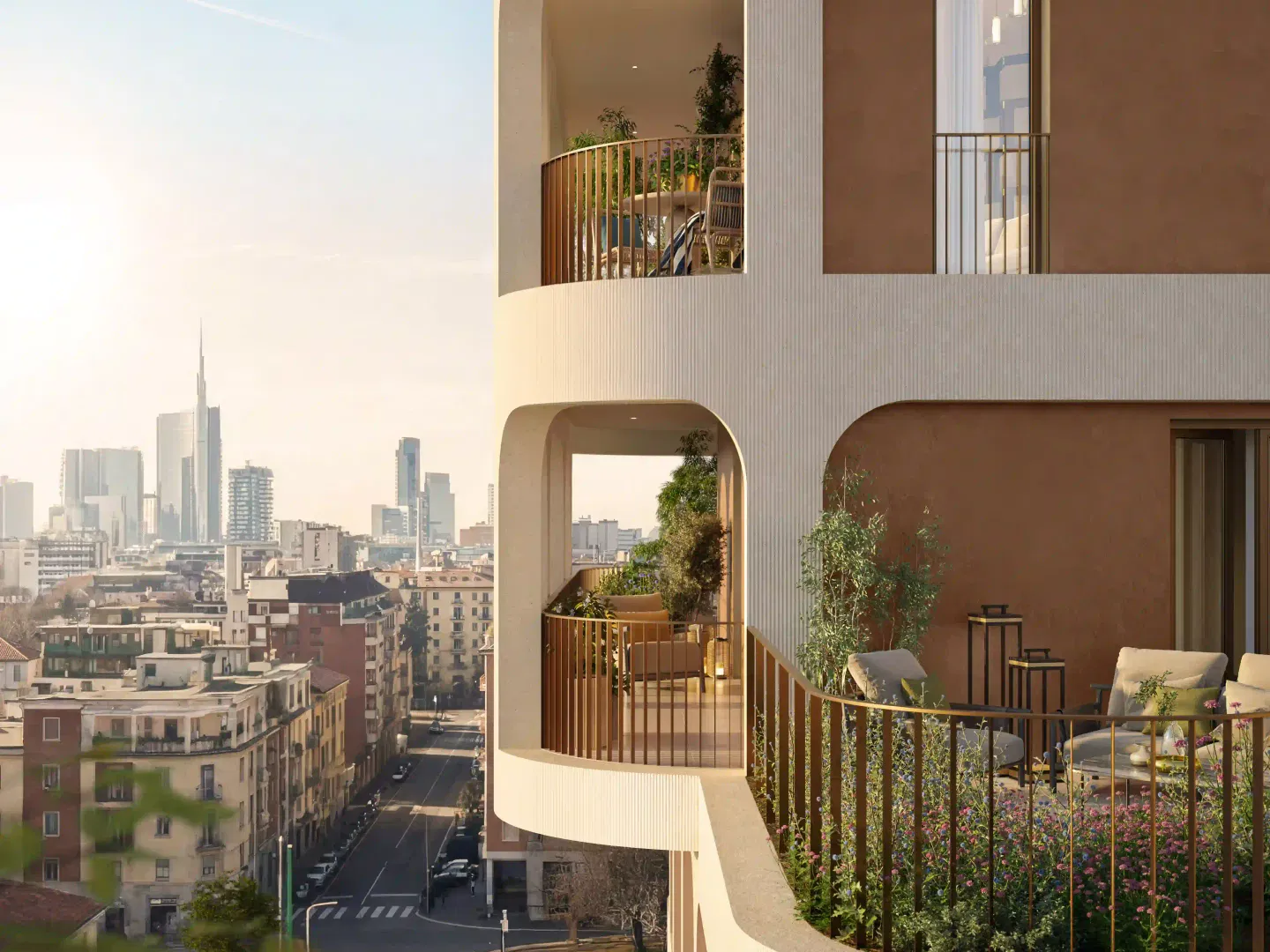 Vista esterna del progetto Mia Tower