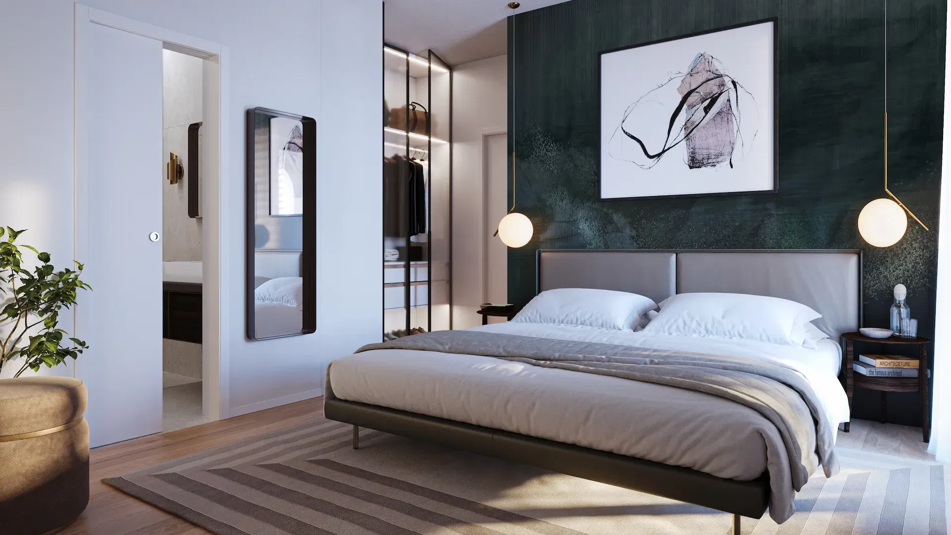 Trilocale al piano 8 con zona giorno luminosa in Mia Tower